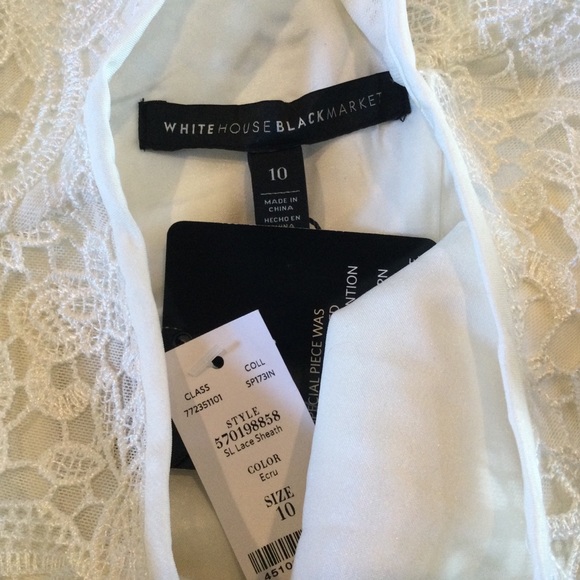 White House Black Market Lace Sheath Dress Size 10 - Picture 5 of 10